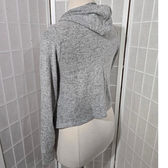 Torrid Super Soft Plush Midi Cropped Cozy Grey Hoodie Hooded Top Size: 00X (10) - Picture 5 of 9